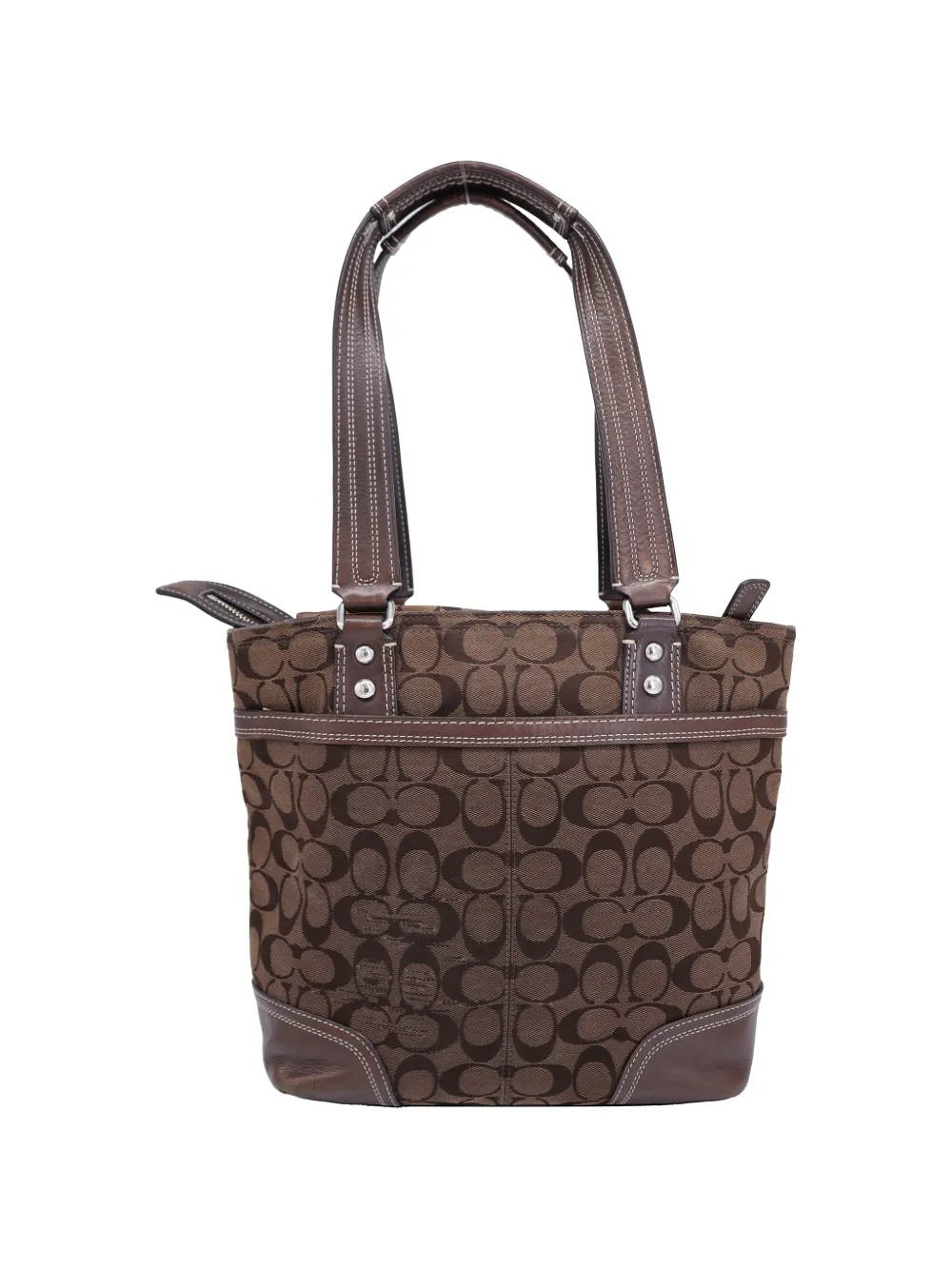 Coach Vintage Hampton Signature Shoulder Bag | Brown | FARFETCH