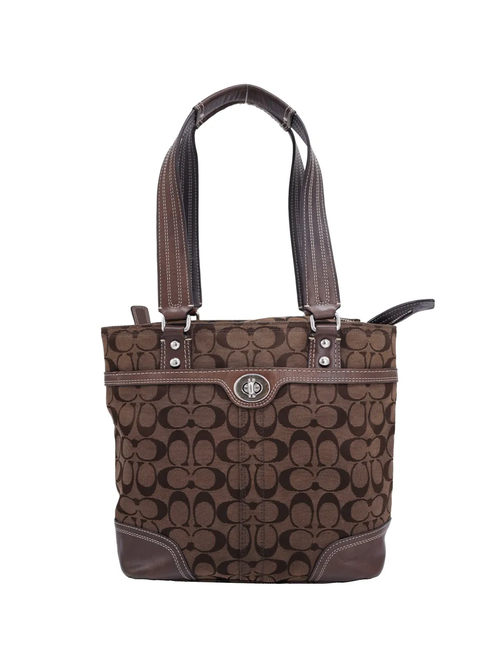 Coach Vintage Hampton Signature Shoulder Bag | Brown | FARFETCH