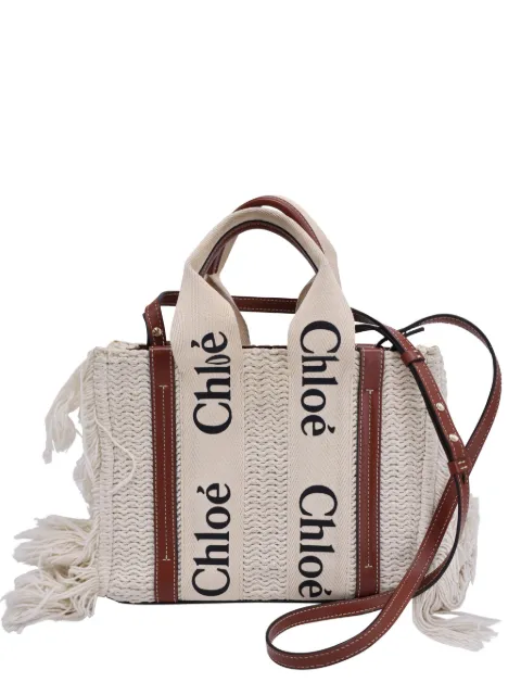 Chloé Vintage Woody knit fringe tote bag