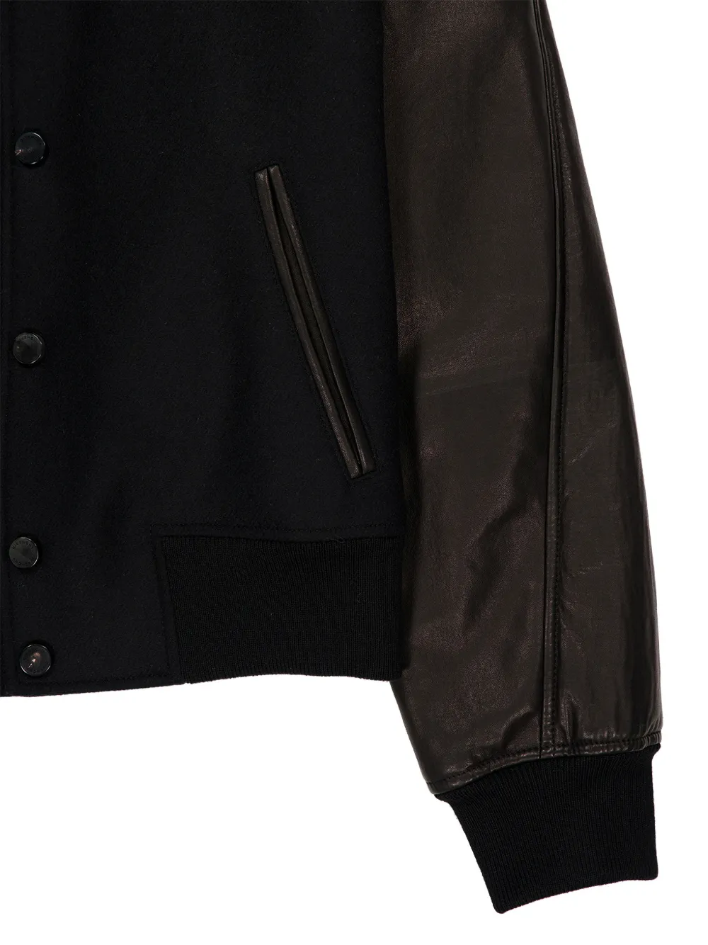 Givenchy Wollen bomberjack met leren mouwen Zwart