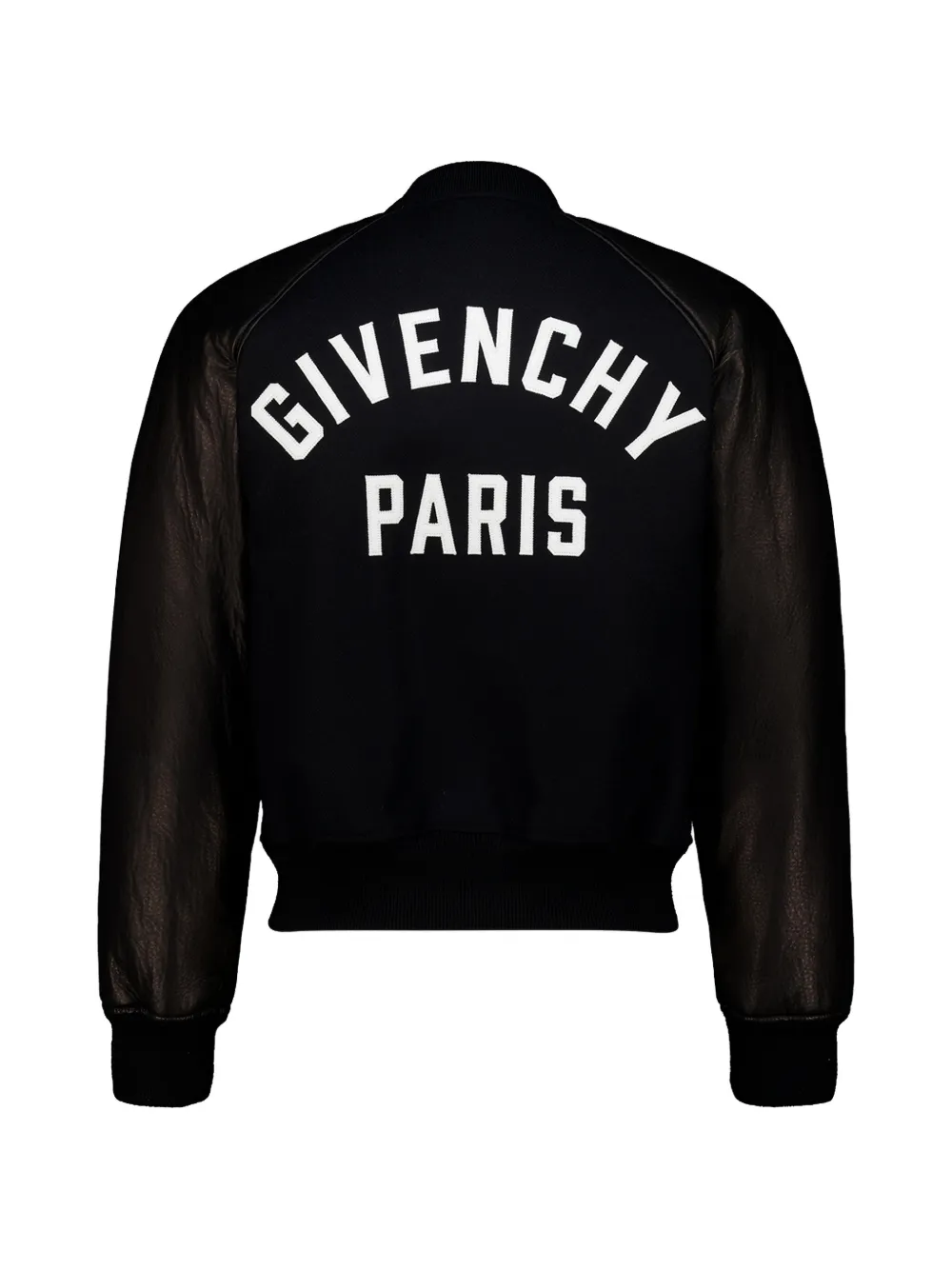 Givenchy Wollen bomberjack met leren mouwen Zwart