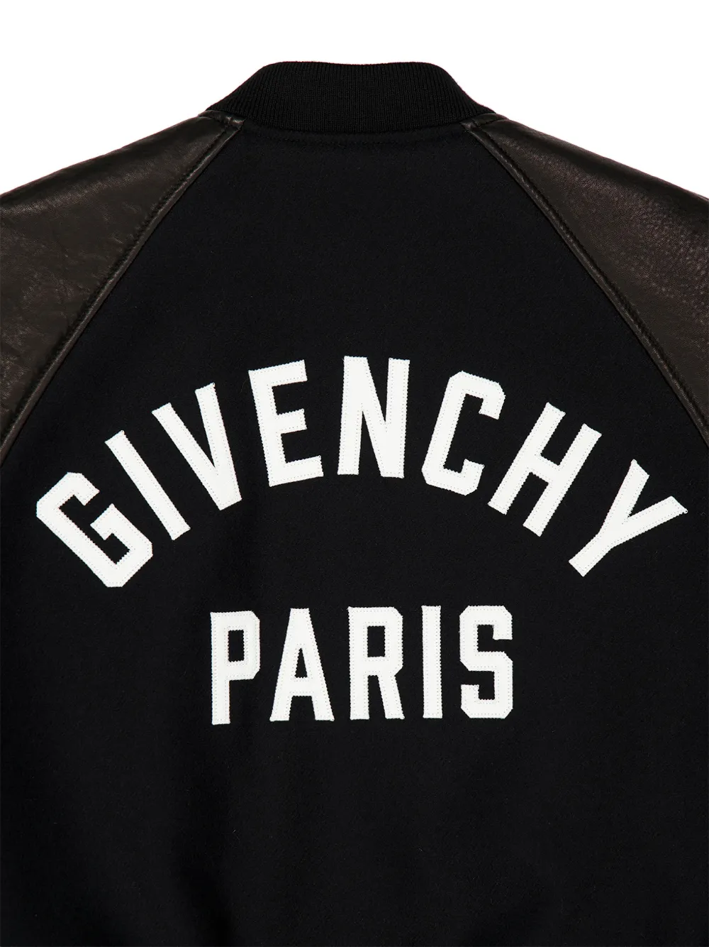 Givenchy Wollen bomberjack met leren mouwen Zwart
