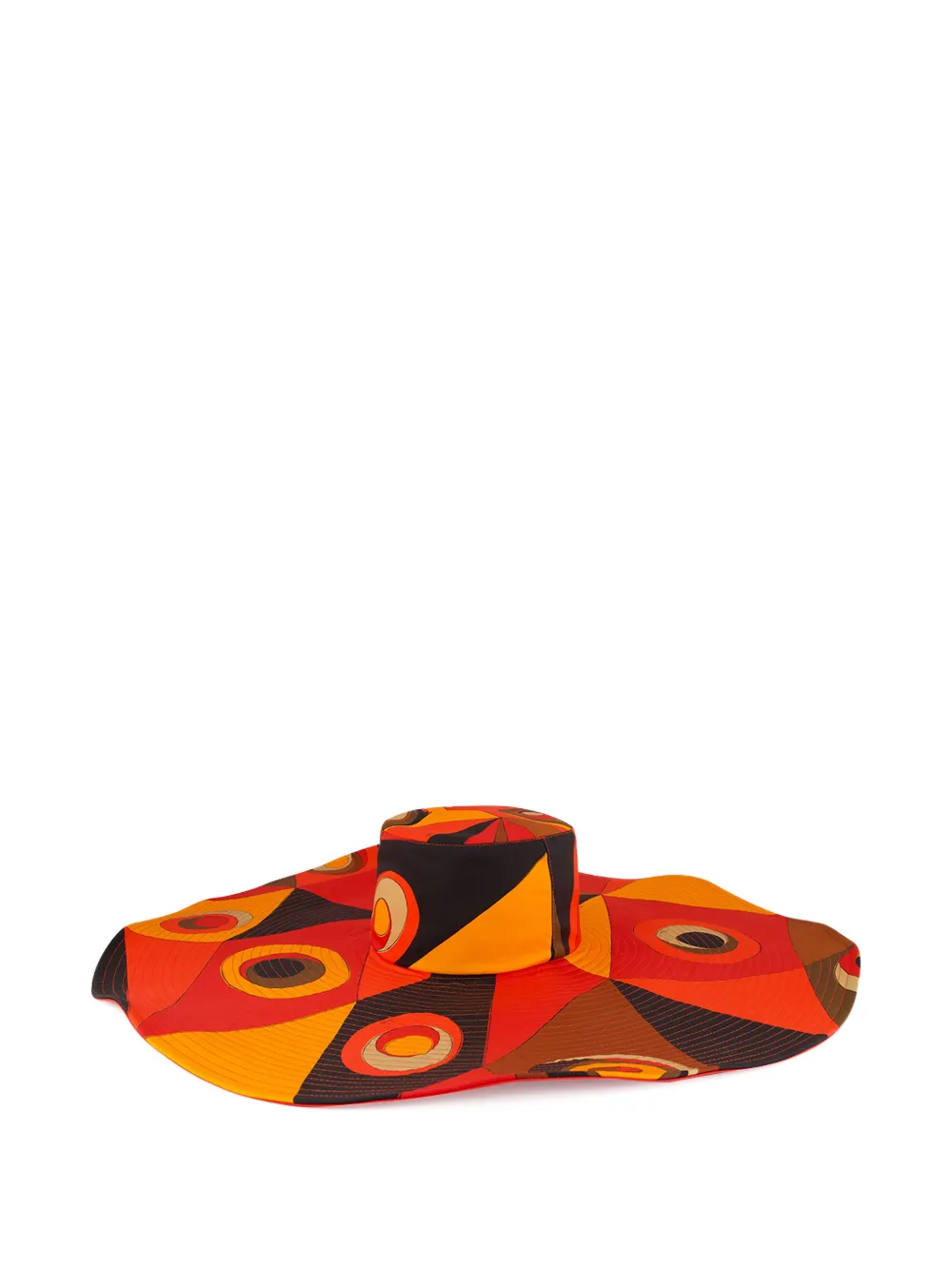 PUCCI Occhi print wide-brim sun hat - Arancione