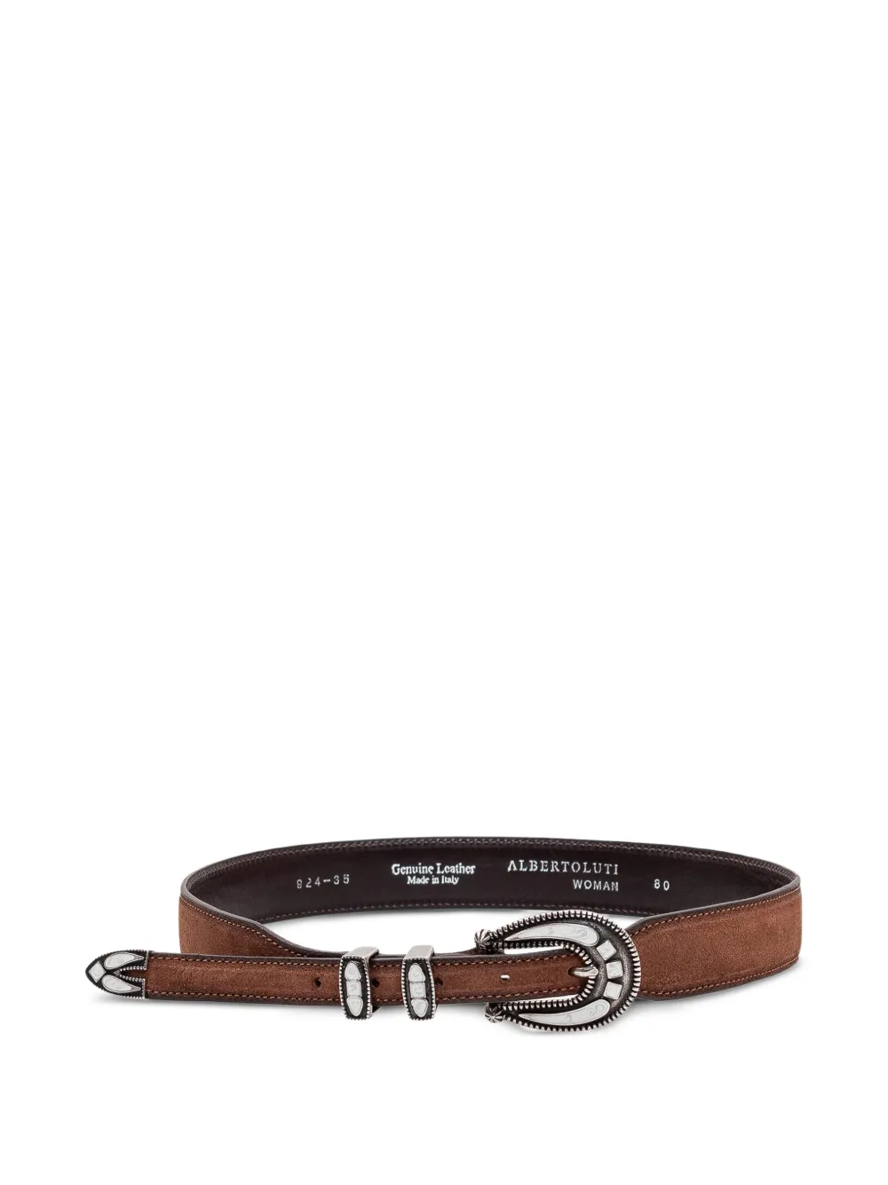 ALBERTO LUTI western-style belt - Marrone