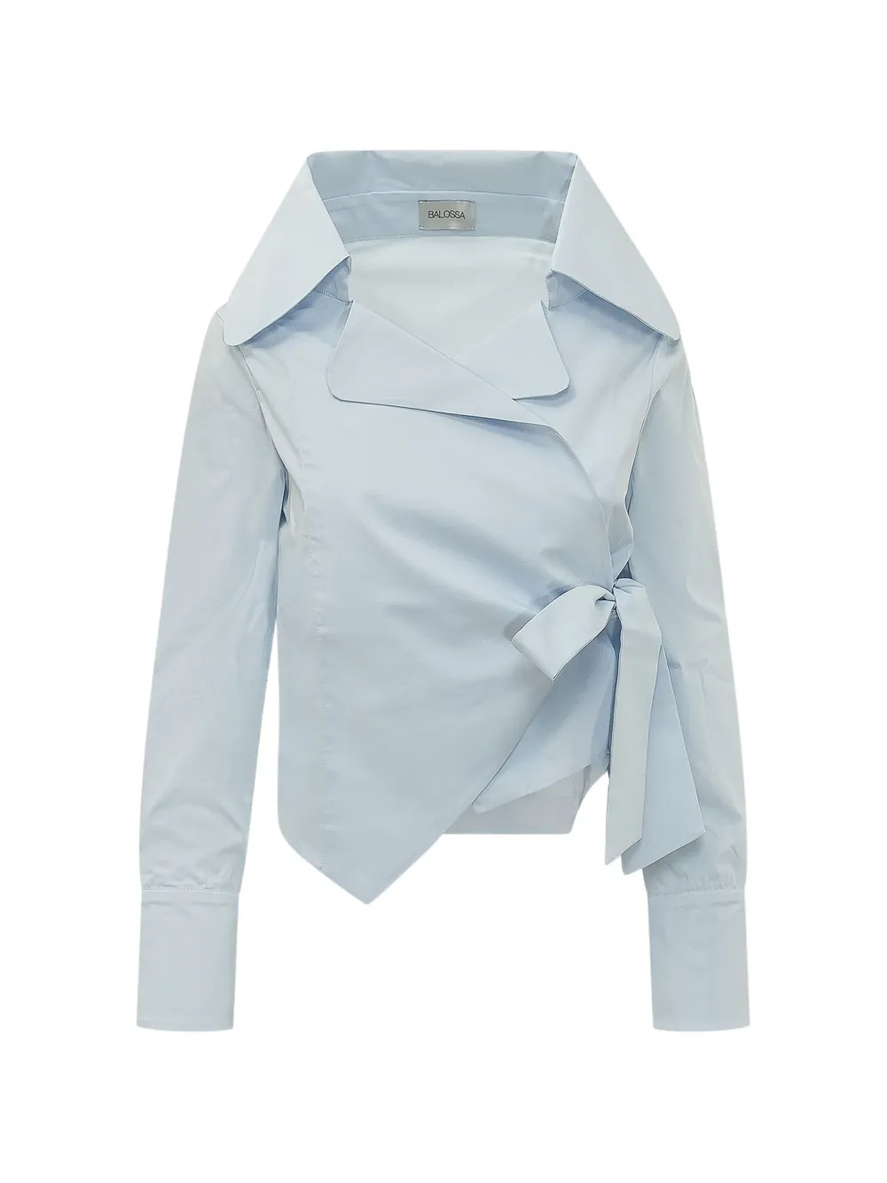 BALOSSA Nora wrap-style shirt - Blu