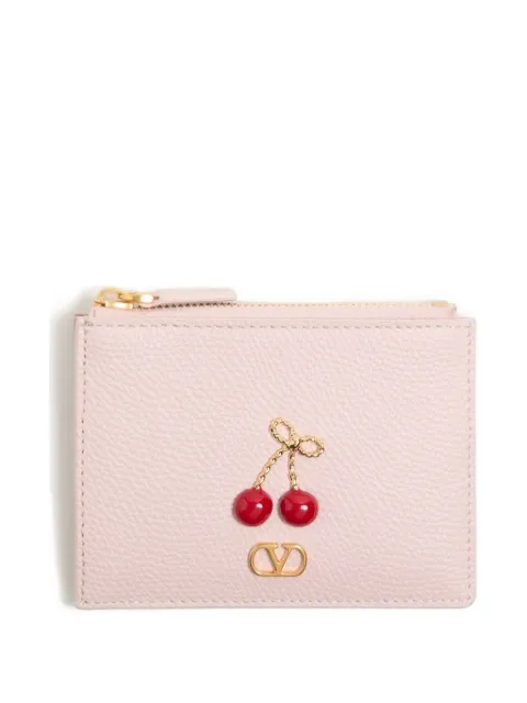 Valentino Garavani Cherryfic cardholder in grainy calfskin