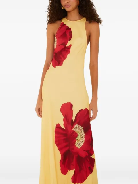FARM Rio poppy-print sleeveless maxi dress