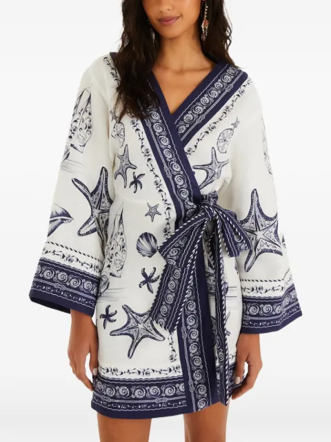 FARM Rio Coast Scarf wrap mini dress
