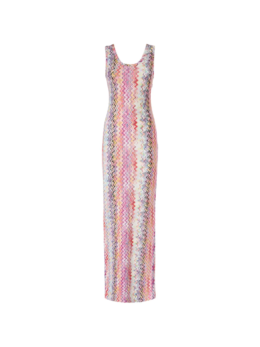 Missoni zigzag-knit scoop-neck dress - Multicolour