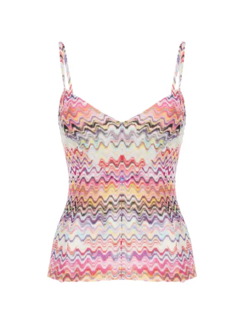 Missoni zigzag-knit V-neck top
