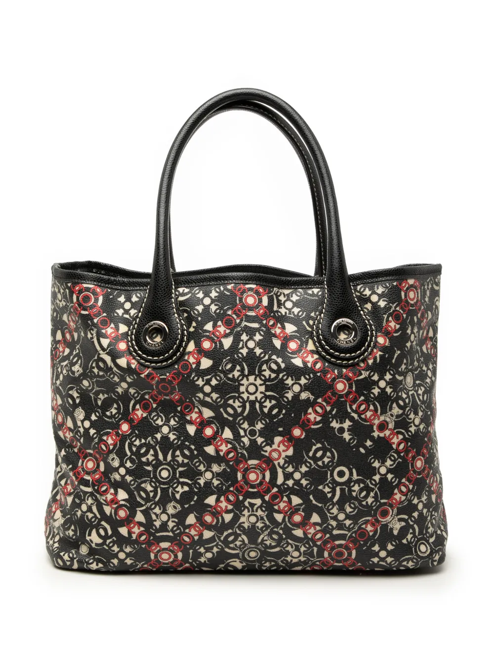 CHANEL Pre-Owned 2006-2008 Small Coated Canvas Optic Coco tote bag - Nero