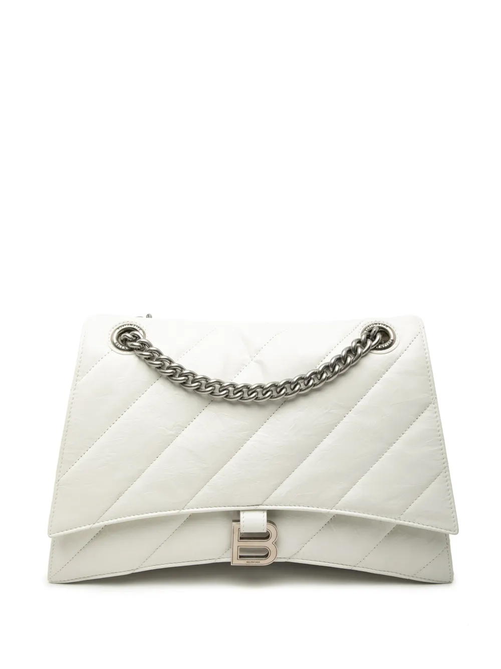 Balenciaga Pre-Owned 2022 Medium Crushed Calfskin Chain shoulder bag - Bianco