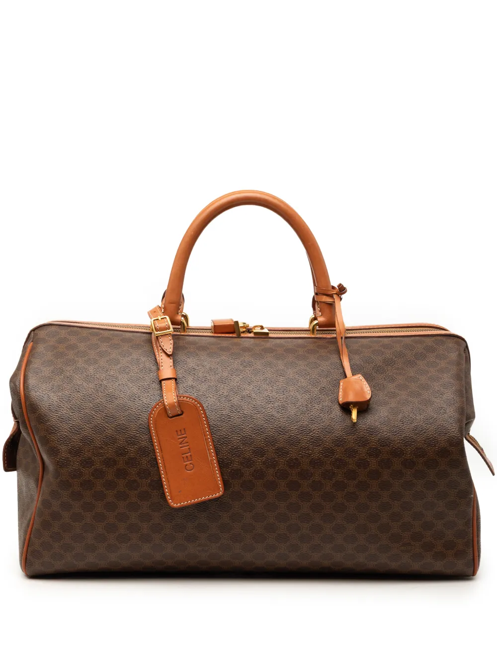 Celine Pre-Owned 1995 Macadam Coated Canvas travel bag - Marrone