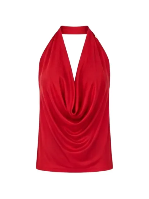 Elisabetta Franchi Blusa frente única com gola degagê