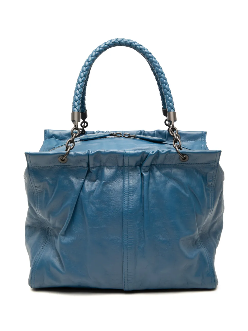 Bottega Veneta Pre-Owned 2012-2026 Nappa Intrecciato Trimmed handbag - Blu