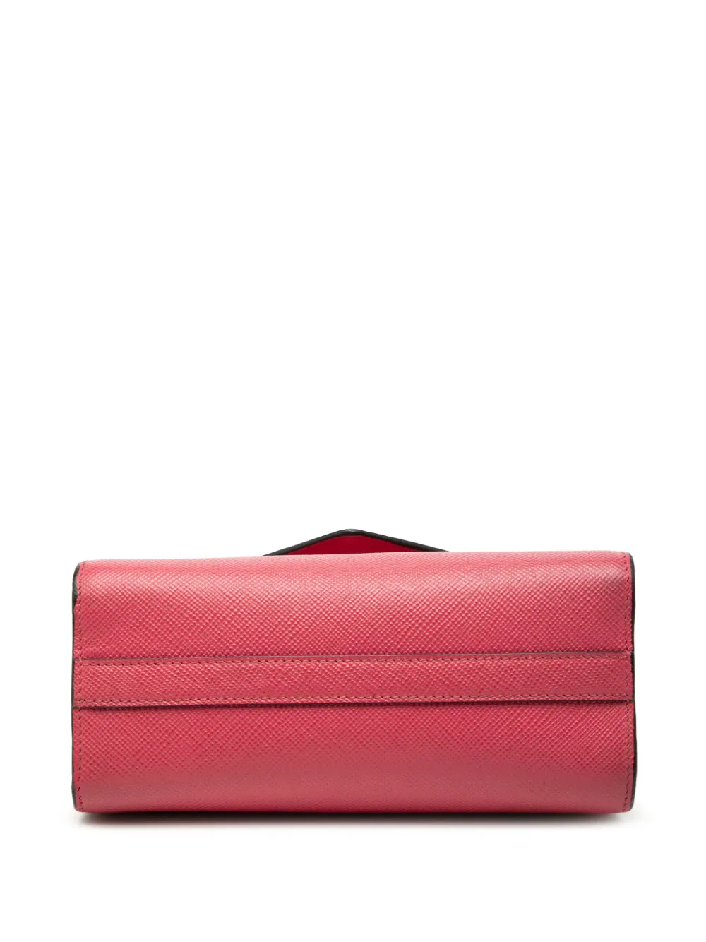 Prada Pre-owned 2013-2026 Saffiano Cuir Monochrome Envelope Crossbody Bag in Pink, view 4