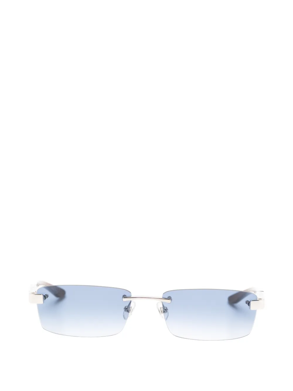Maybach eyewear The Artist III rimless rectangle-frame sunglasses - Marrone