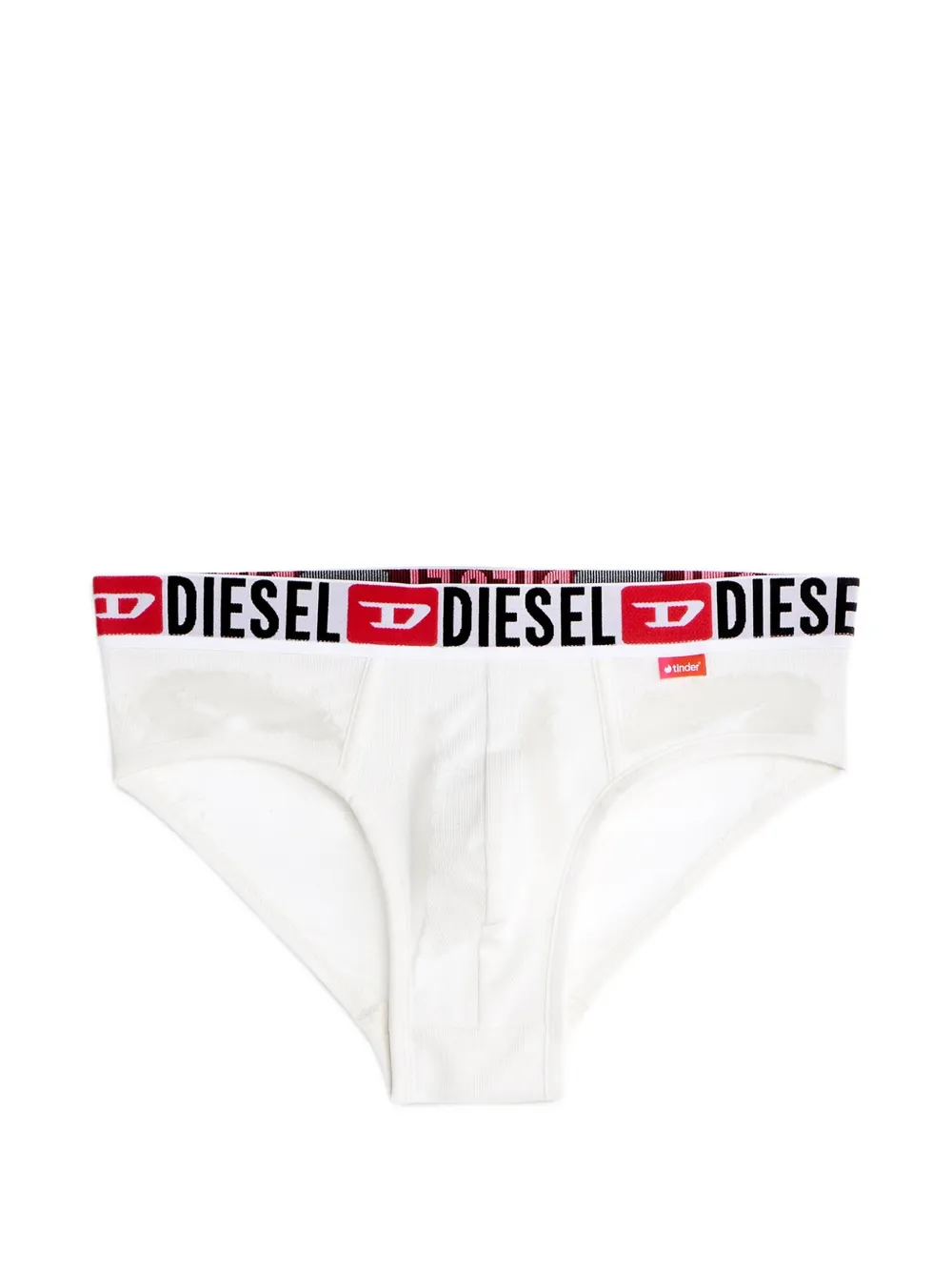 Diesel x Tinder logo-waistband burnout-effect briefs - Bianco