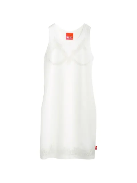 Diesel x Tinder lace-trim ribbed-knit dress