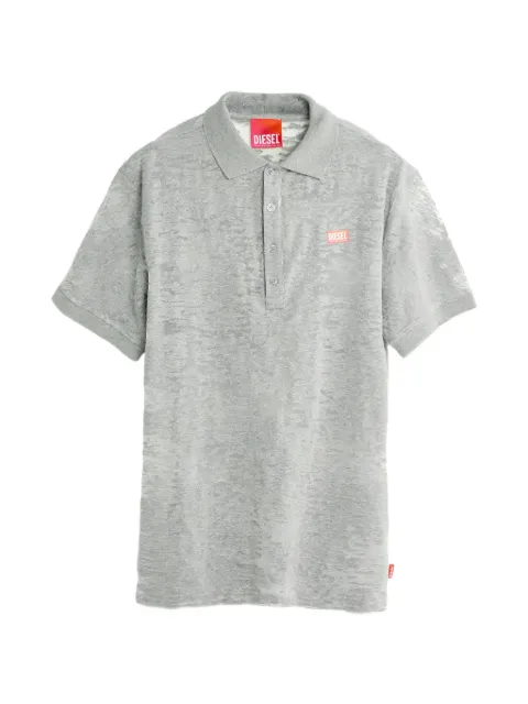 Diesel x Tinder distressed-effect logo-patch polo shirt