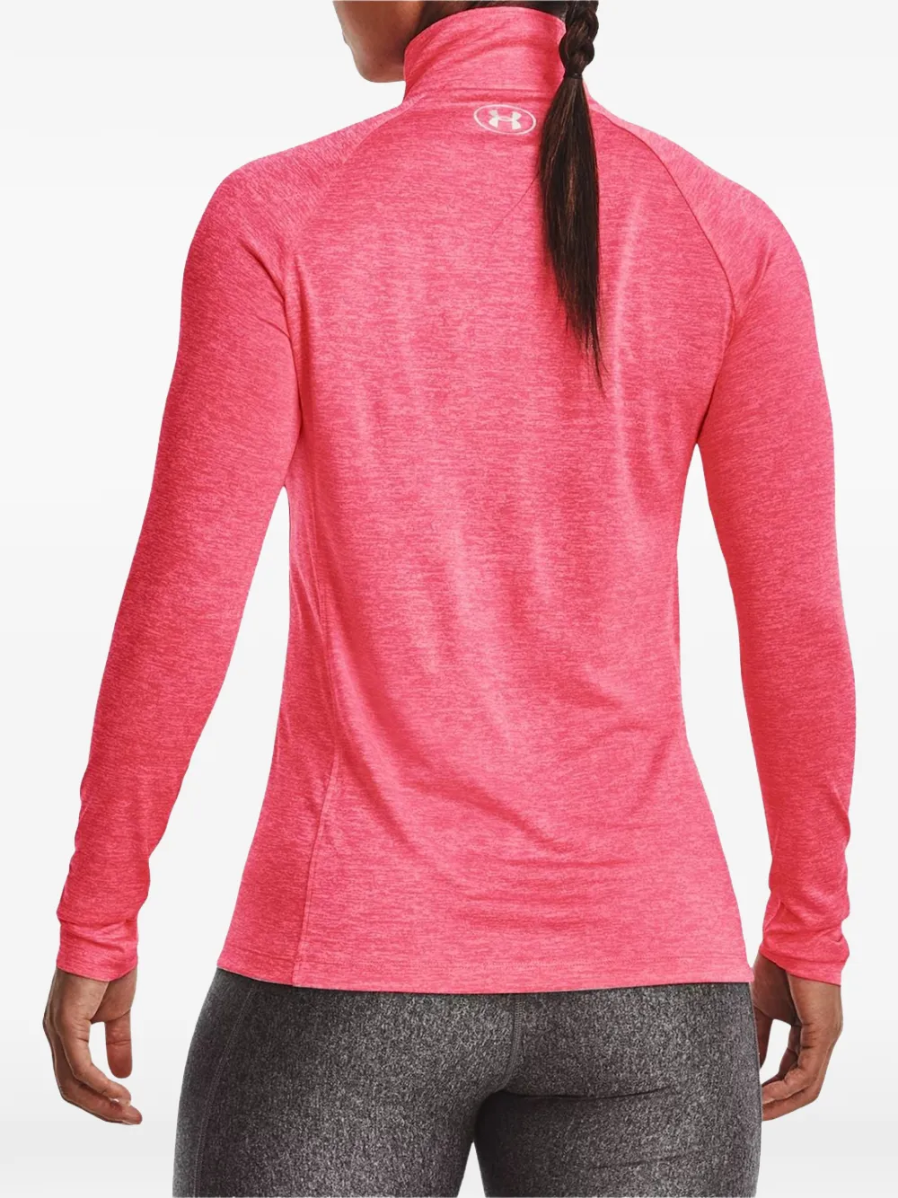 Under Armour Tech top met halve rits Roze