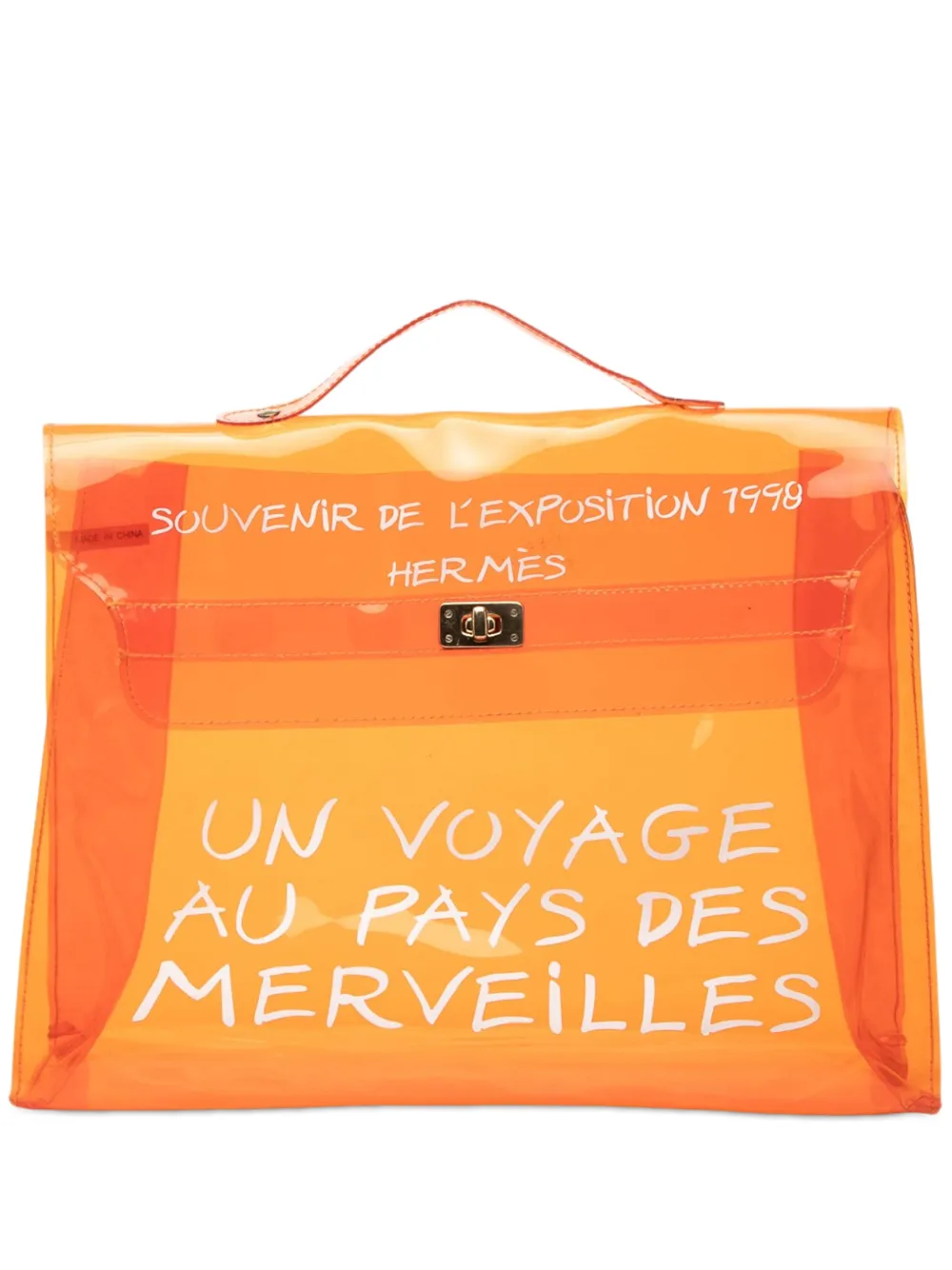 Hermès Pre-Owned 1998 Vinyl Souvenir De L Exposition Kelly handbag - Orange