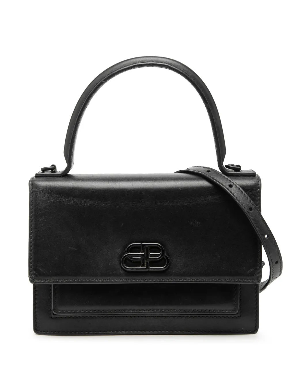 Balenciaga Pre-Owned 2019 Leather Sharp Top Handle Bag XS satchel - Nero