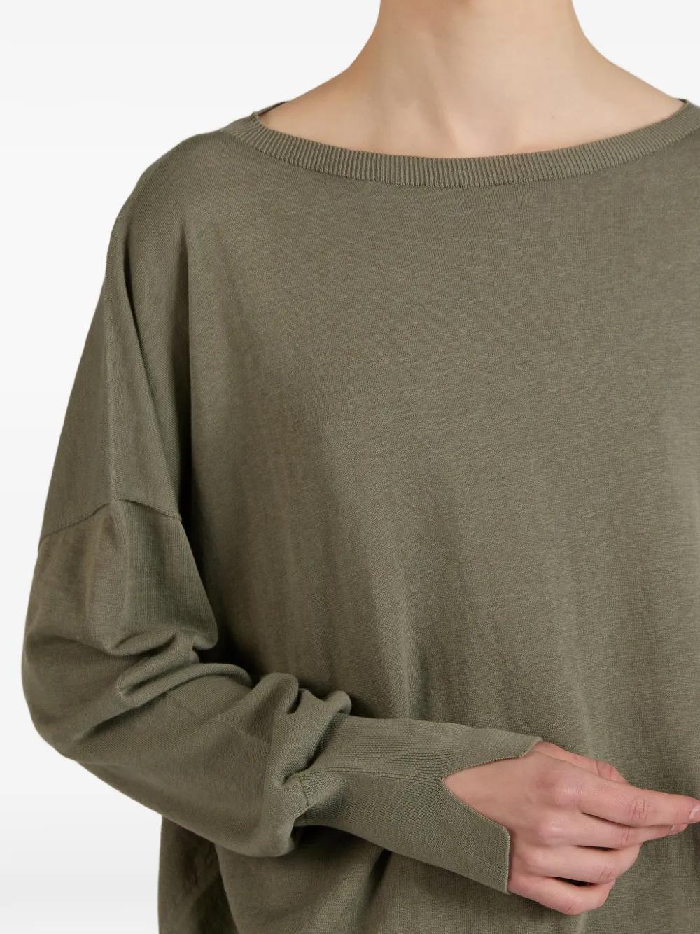 slowear Trui met boothals Grijs