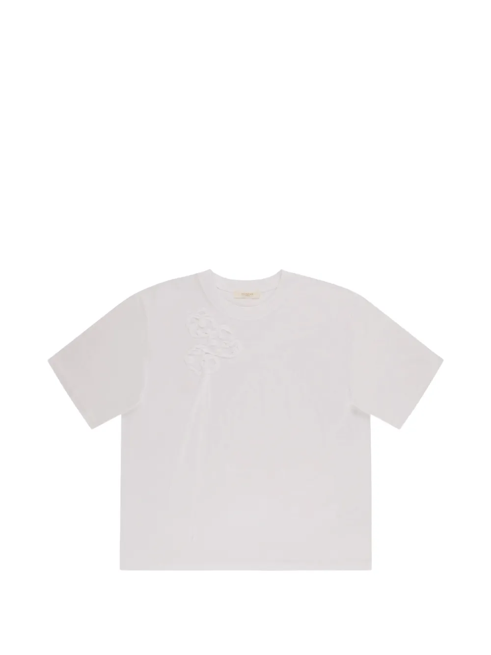 slowear flower-embroidery T-shirt - Weiß