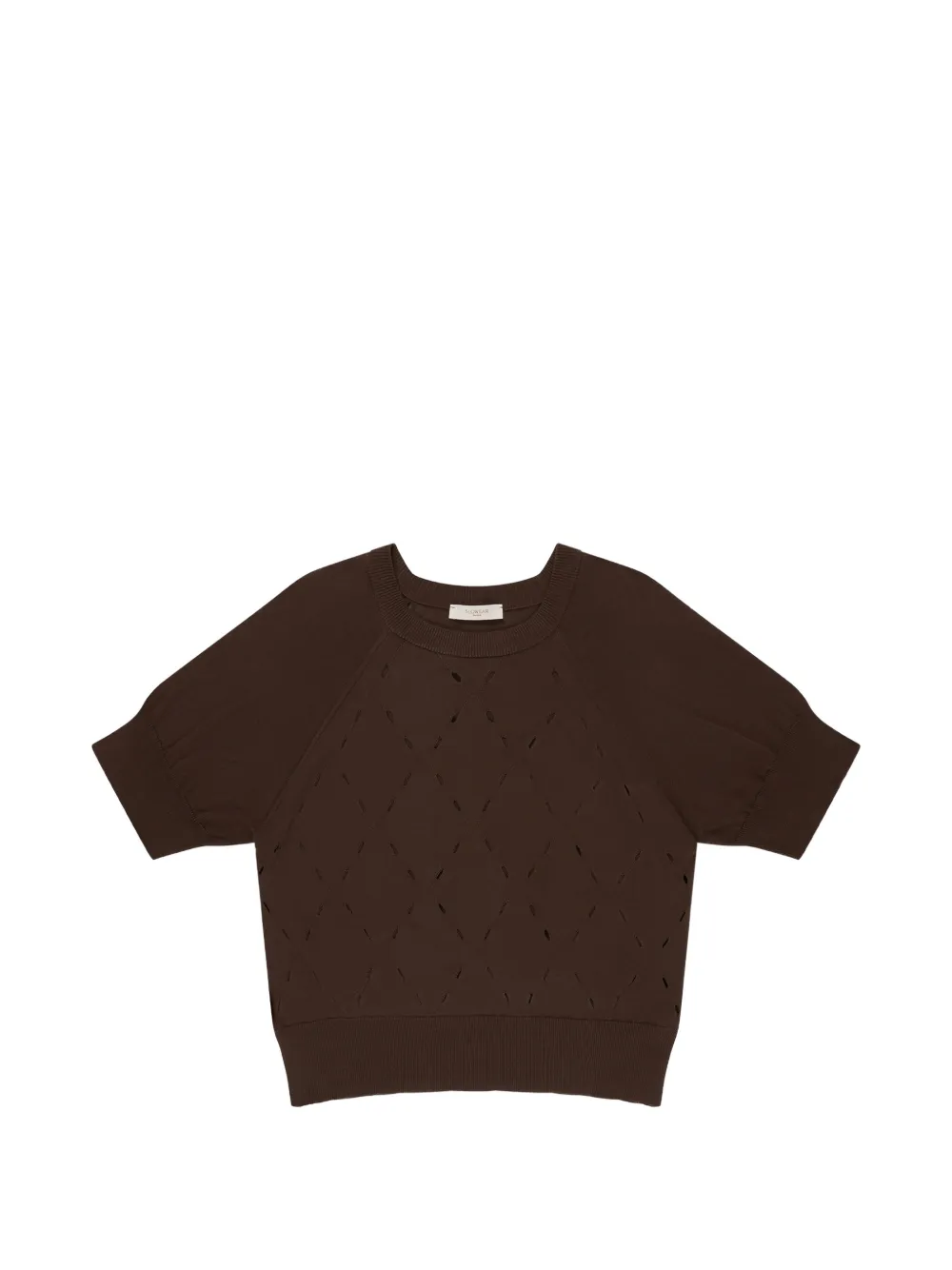 slowear diamond-pattern cotton sweater - Marrone