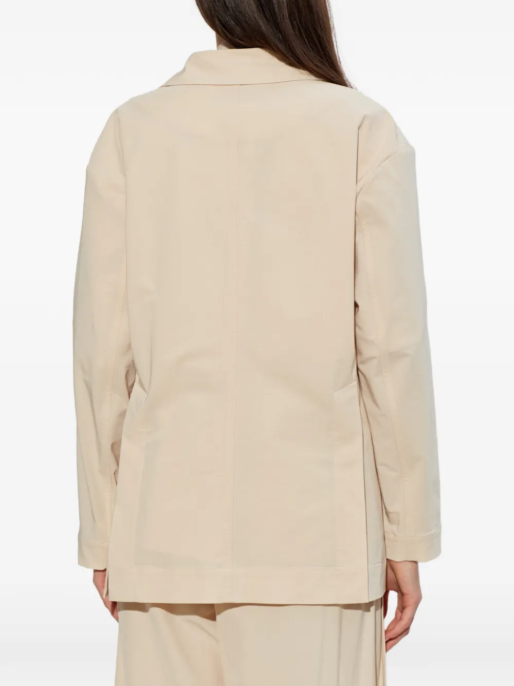 Issey Miyake Looped blazer met dubbele rij knopen Beige