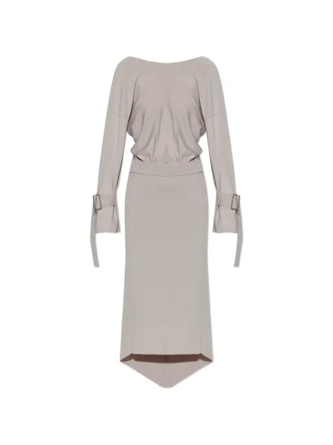 Lanvin buckled-cuff self-tie maxi dress