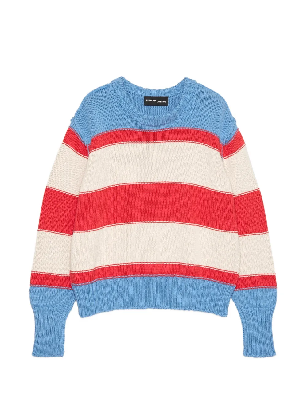 Edward Cuming Missed Connection striped-pattern sweater - Blu