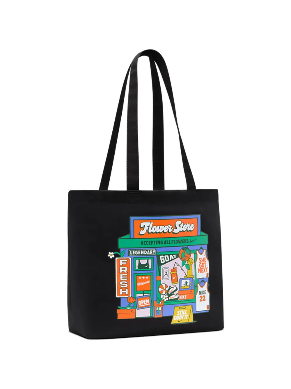 Nike Heritage shopper met print Zwart