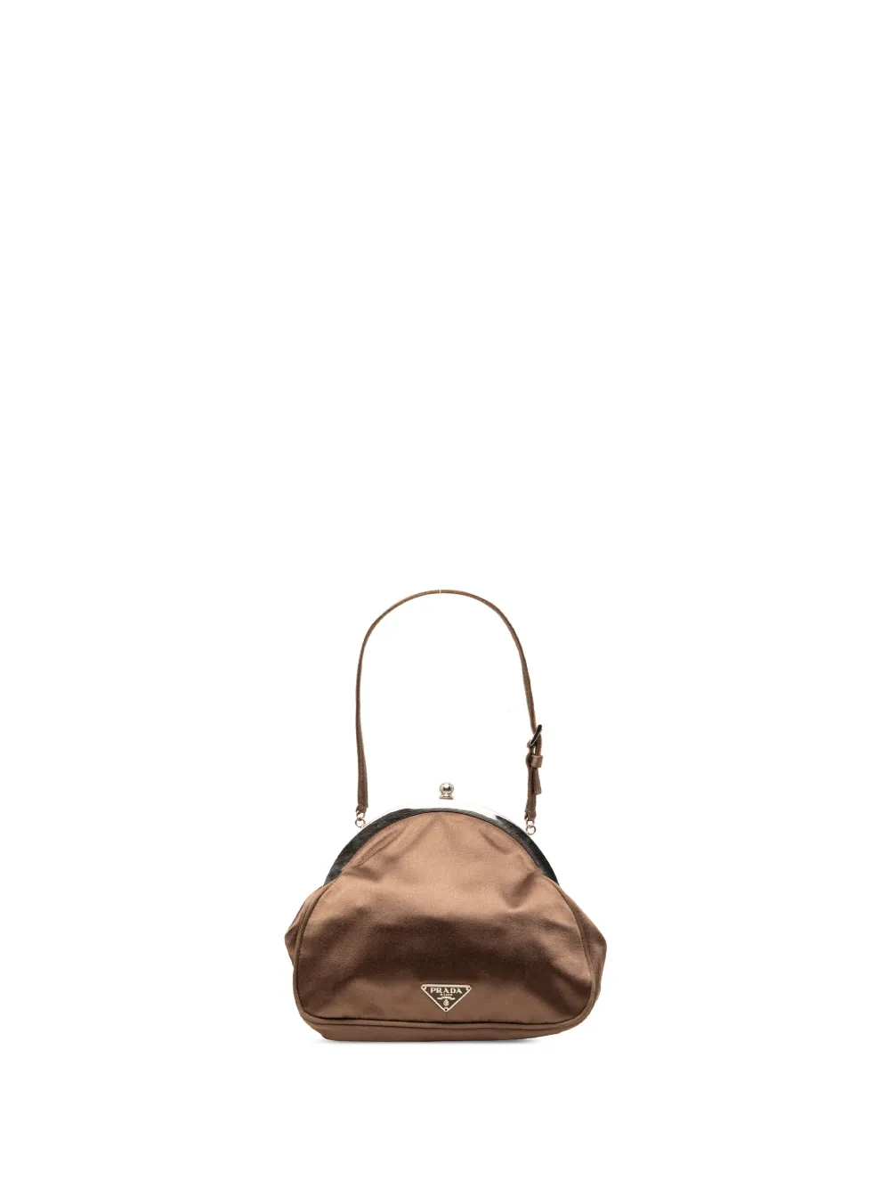 Prada Pre-Owned 2000-2013 Satin Kiss Lock handbag - Braun
