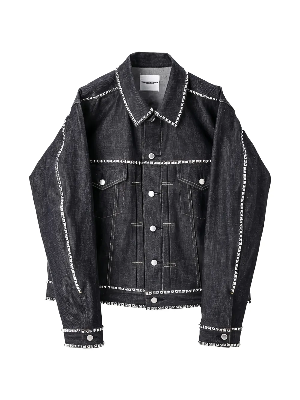 Takahiromiyashita The Soloist Racker stud-embellished denim jacket - Blau