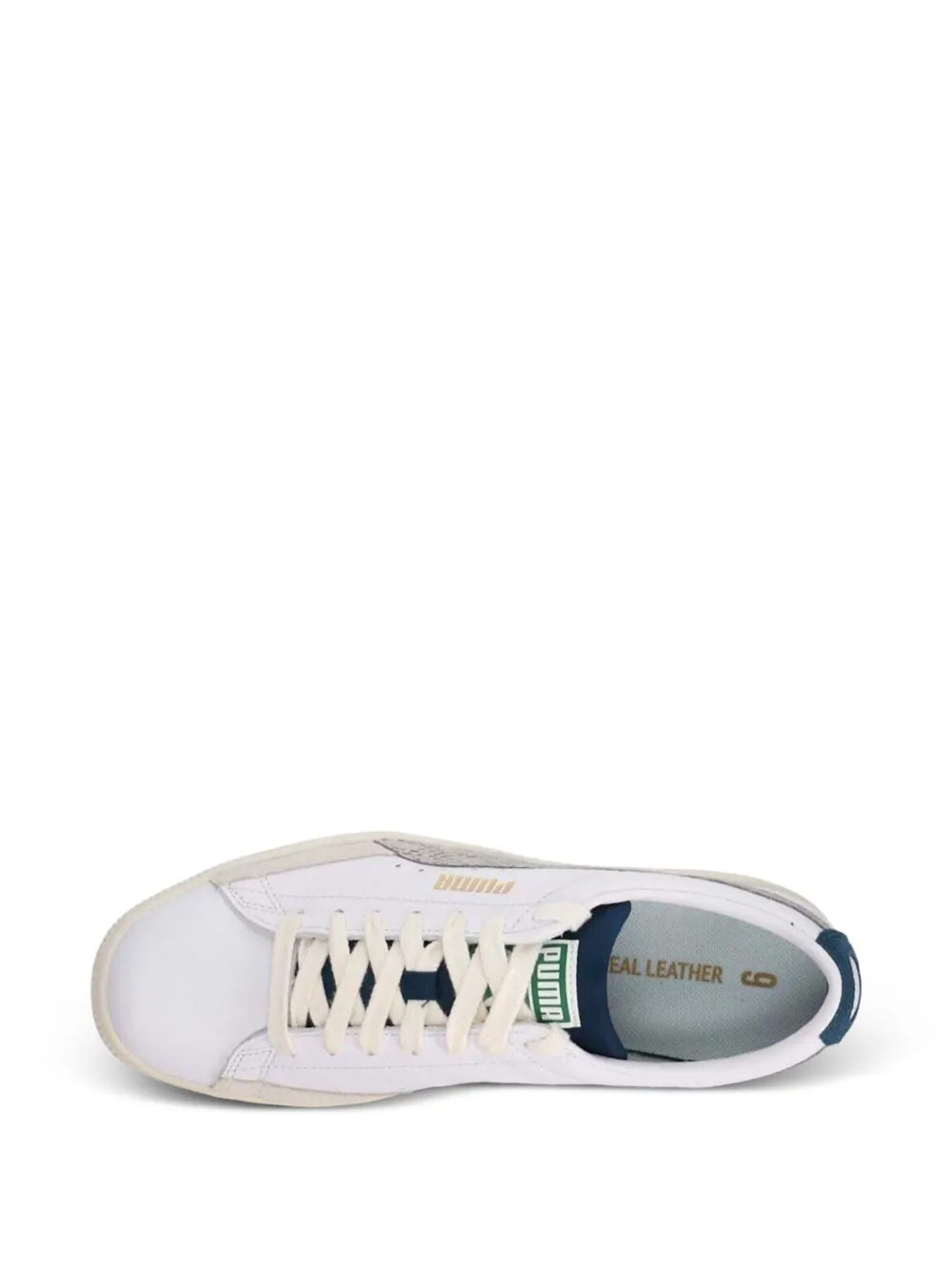 PUMA Basket sneakers met slangenleer-effect Wit