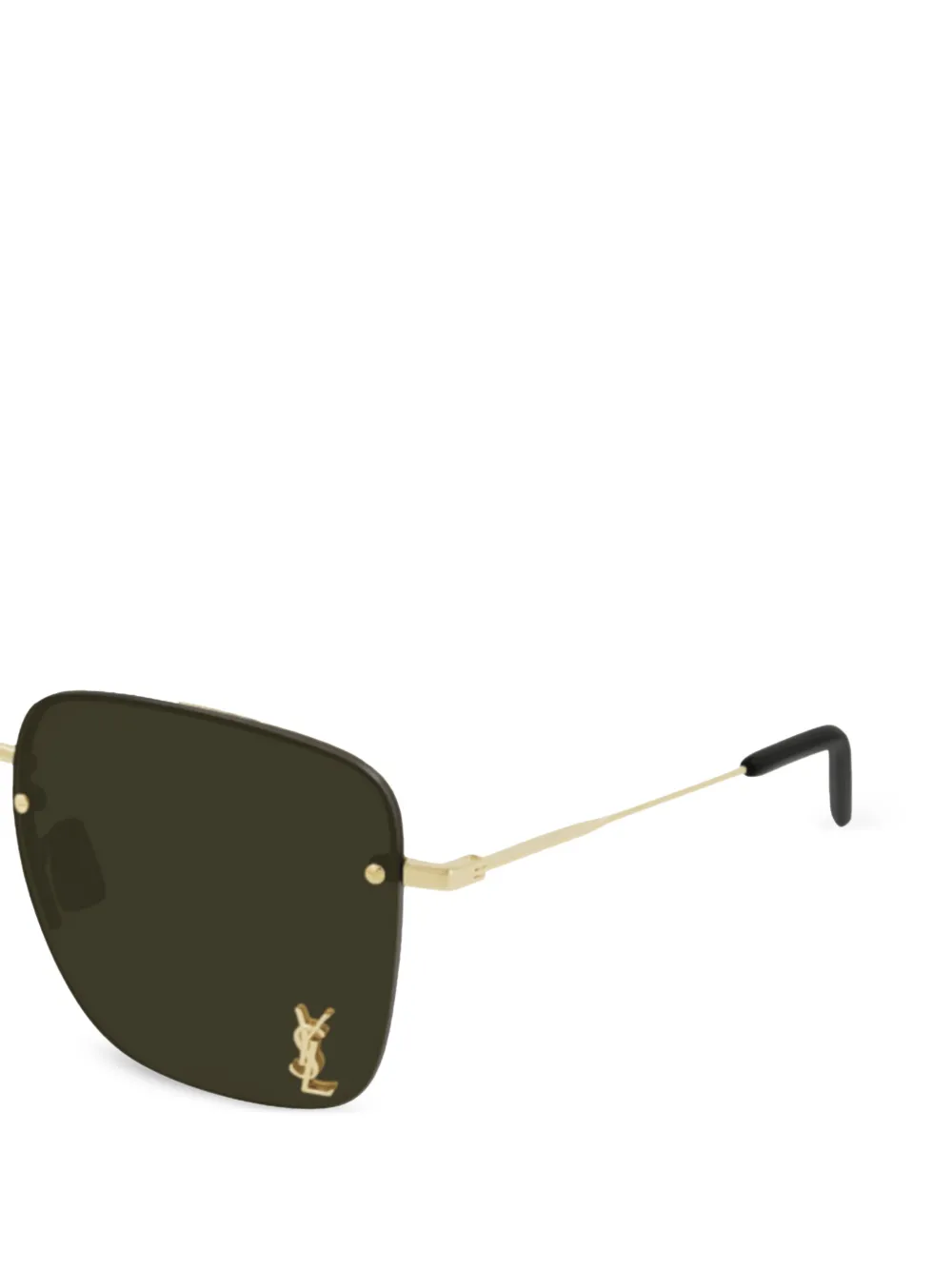 Saint Laurent Eyewear Zonnebril met vierkant montuur Goud