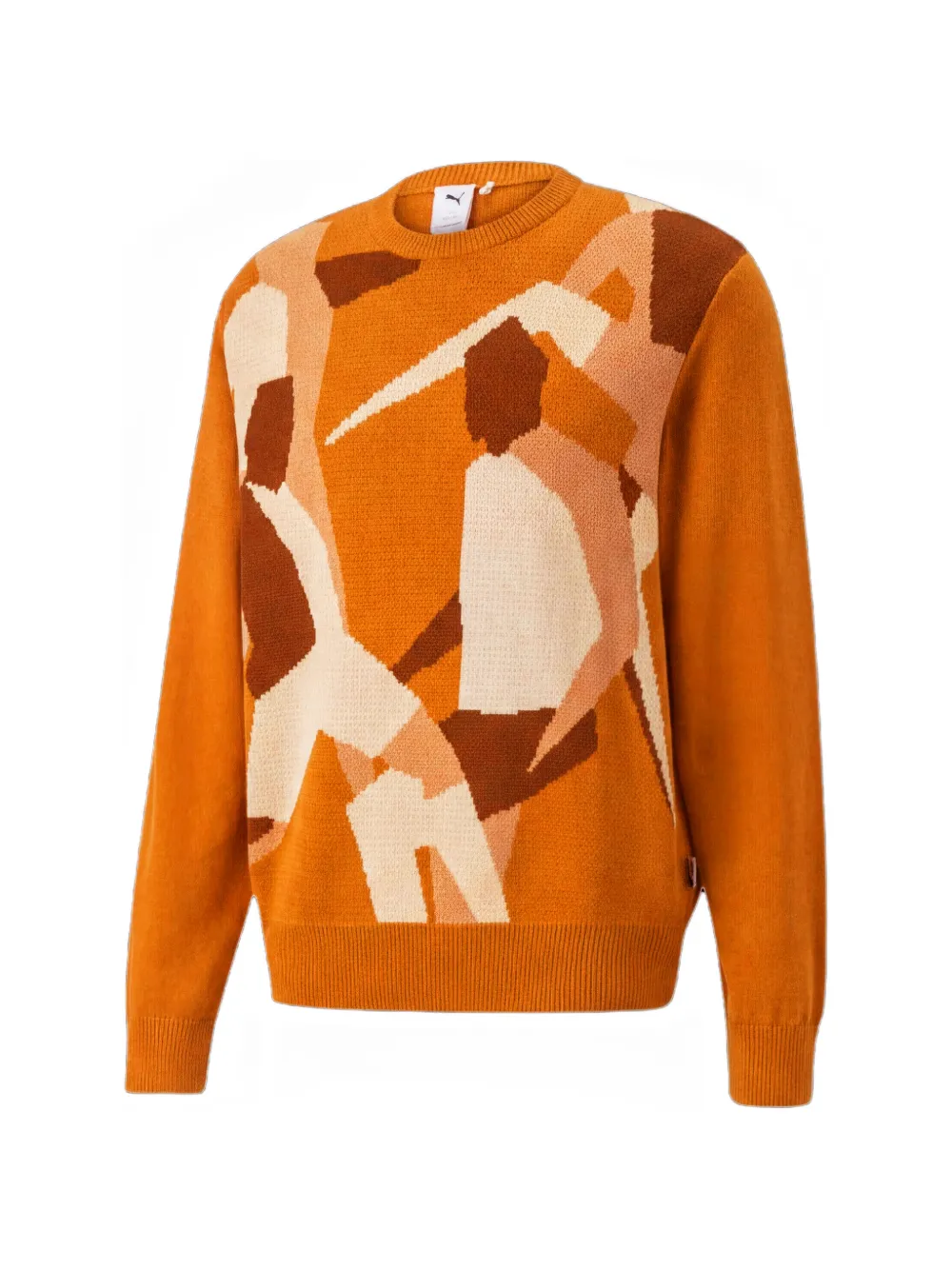 PUMA Players Lounge intarsia gebreide trui Oranje