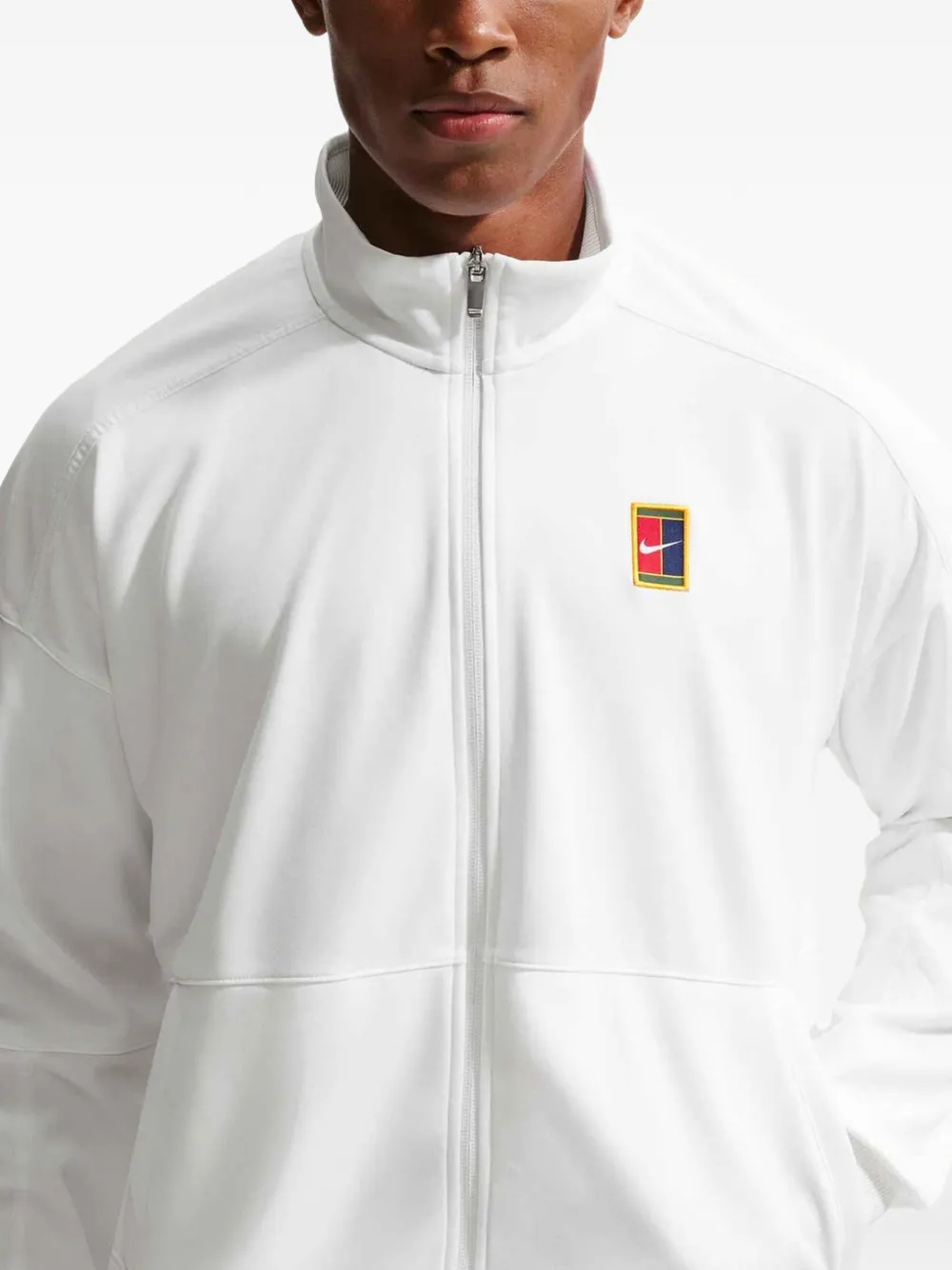Nike Heritage trui met logopatch en rits Wit