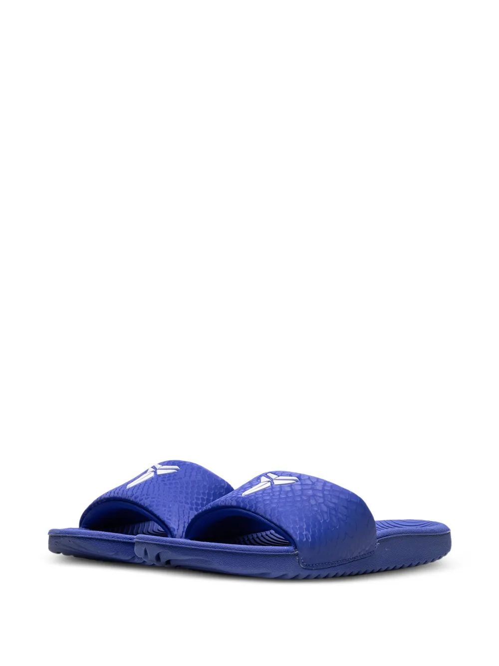 Nike Kids Kobe Kawa slippers met slangen-effect Blauw