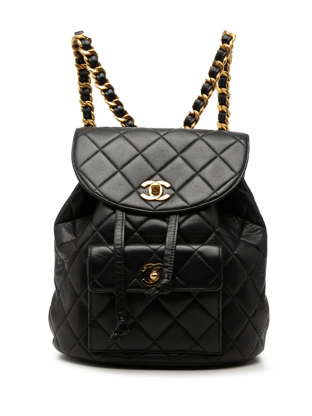 CHANEL Pre-Owned 1996-1997 Medium Quilted Lambskin Duma backpack - Nero