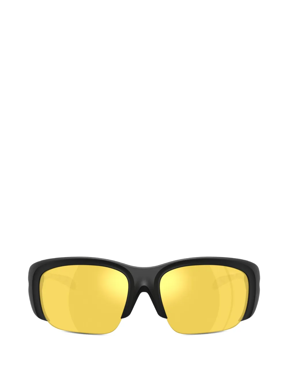Diesel semi-rimless wrap-around sunglasses - Schwarz