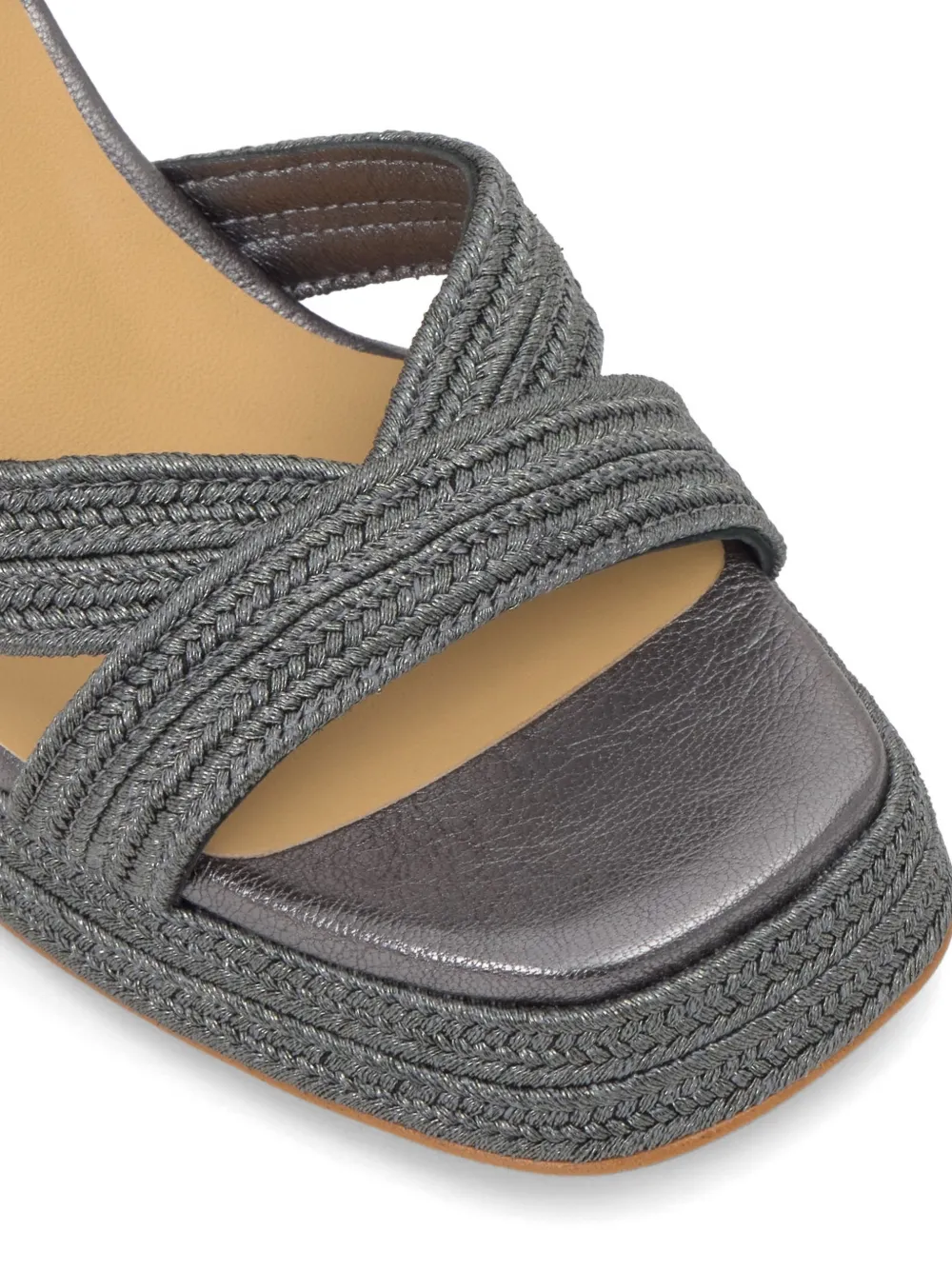 Castañer Vale braided platform sandals Grijs