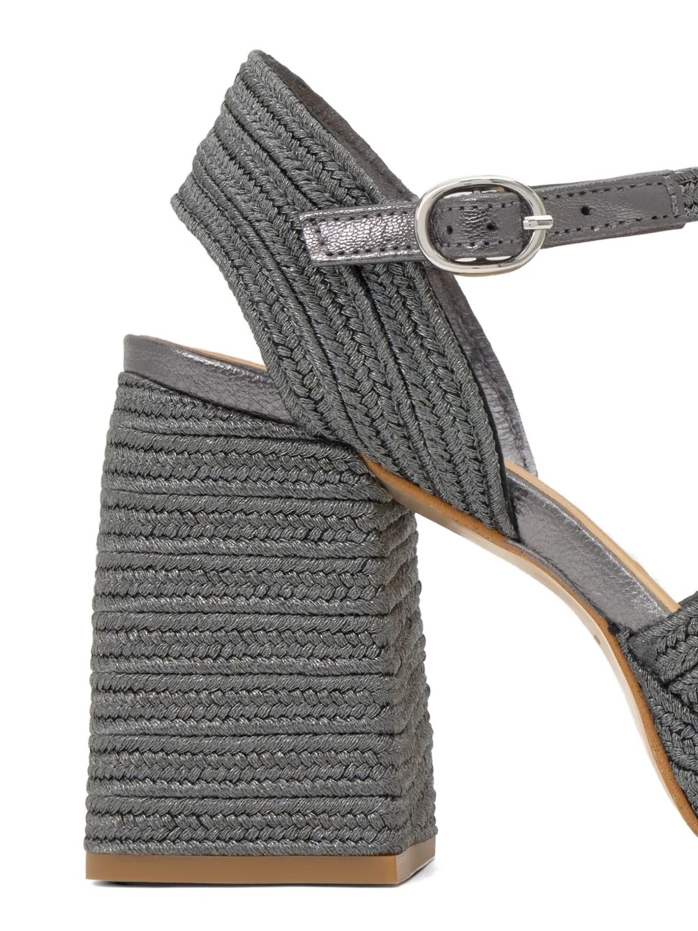 Castañer Vale braided platform sandals Grijs