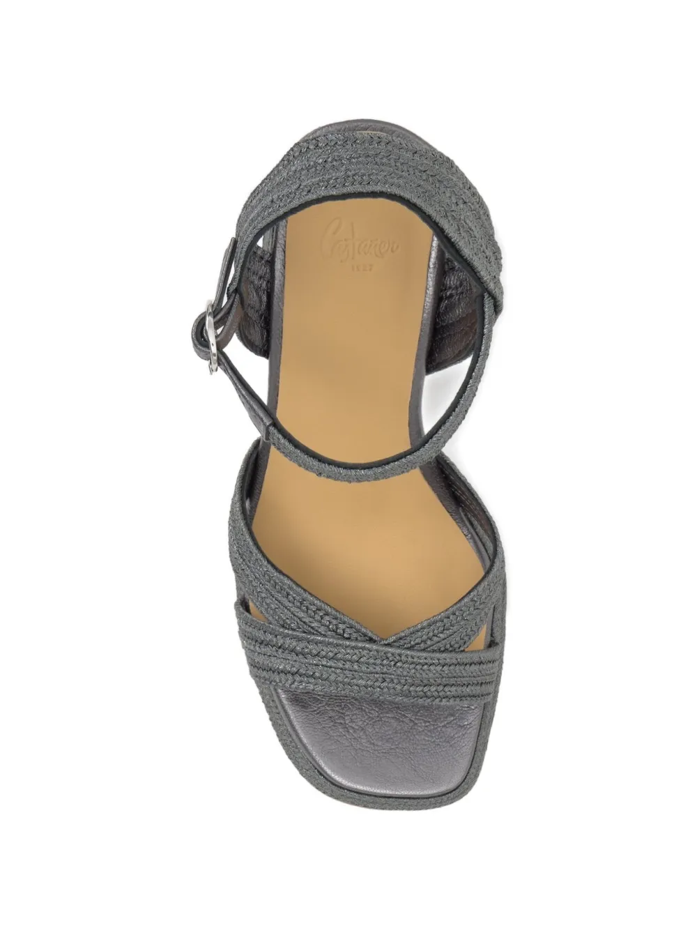 Castañer Vale braided platform sandals Grijs