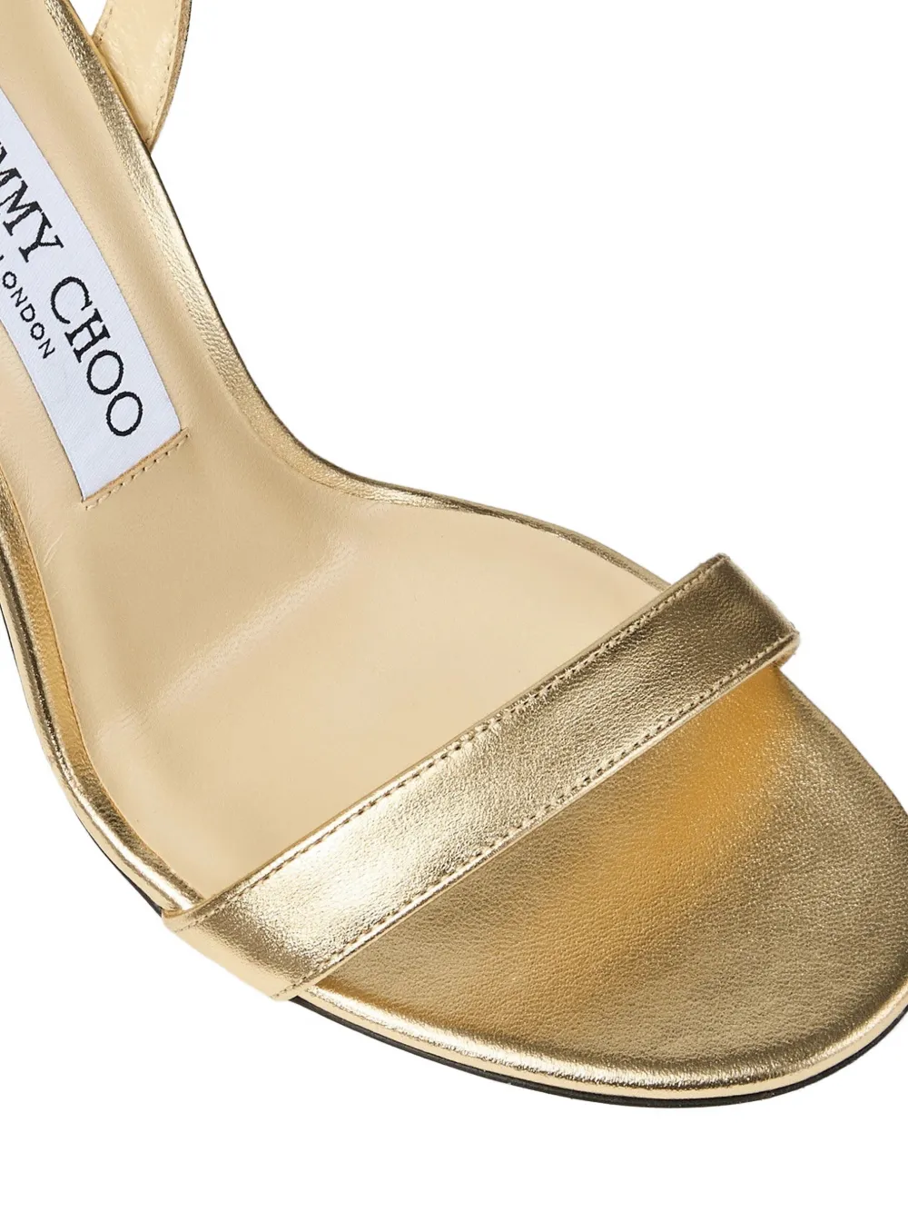 Jimmy Choo Jenn leather heeled sandals Goud