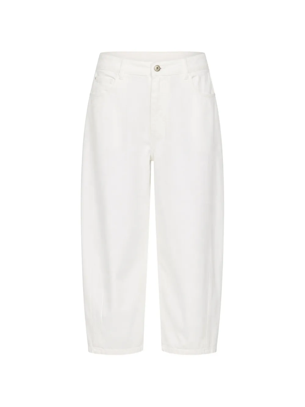 Sea panelled cropped jeans - Bianco