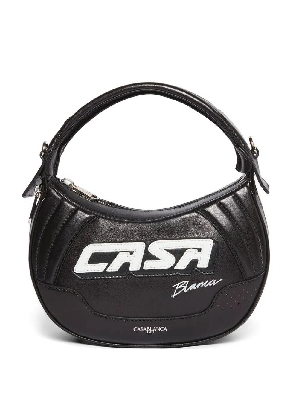 Casablanca Biker logo-print shoulder bag - Nero