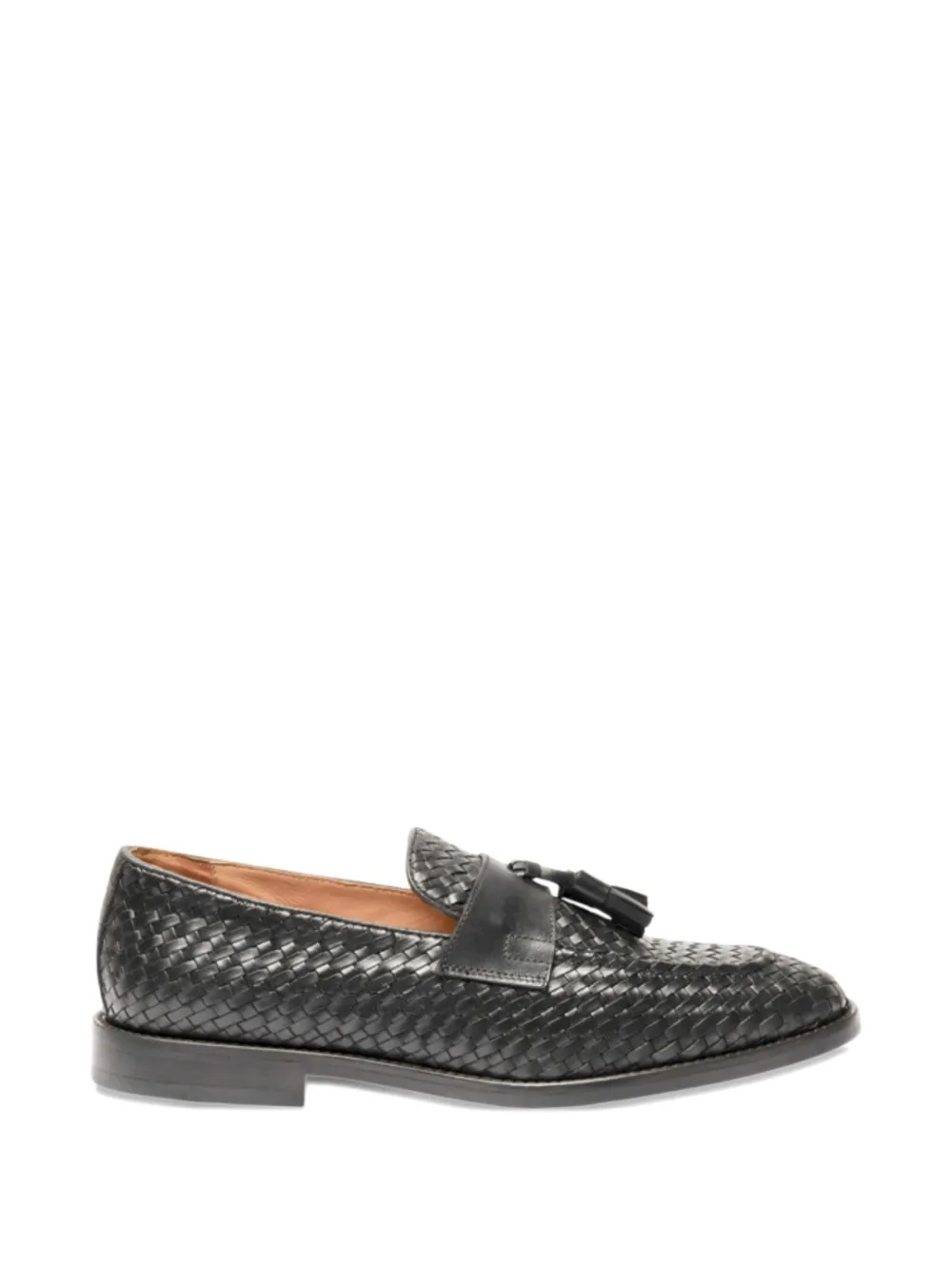 testoni woven tassel loafers - Nero